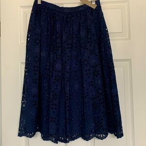 J Crew Eyelet Midi Skirt 👁️